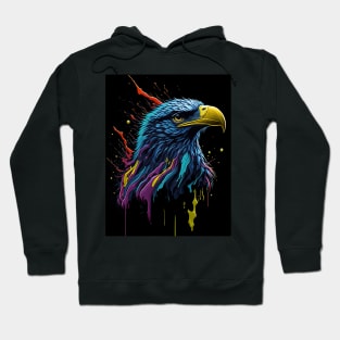 Splash Art of a Majestic Eagle Hoodie